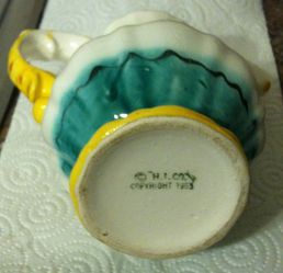 Vintage Small "H.I. Co" 1953 Floral Pitcher/Creamer. Thumbnail
