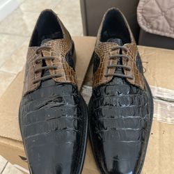 Stacy Adams Shoes Men’s 6.5 Medium Oxford Dress Black Brown Leather 