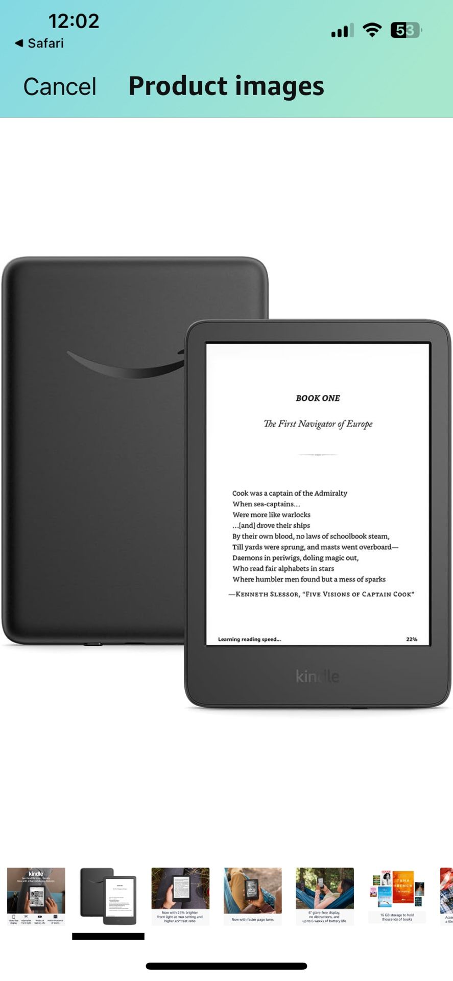 Open Box Kindle 11th Generation Reader Model-C2V2L3
