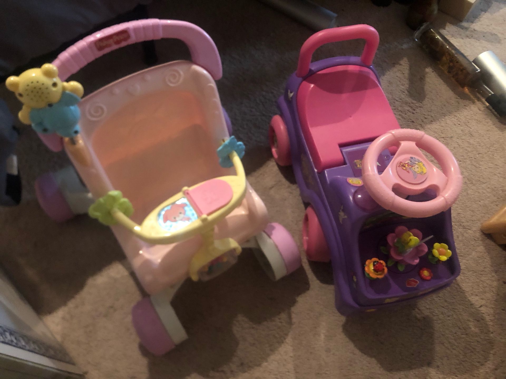 Two push toys For little girls, one is musical