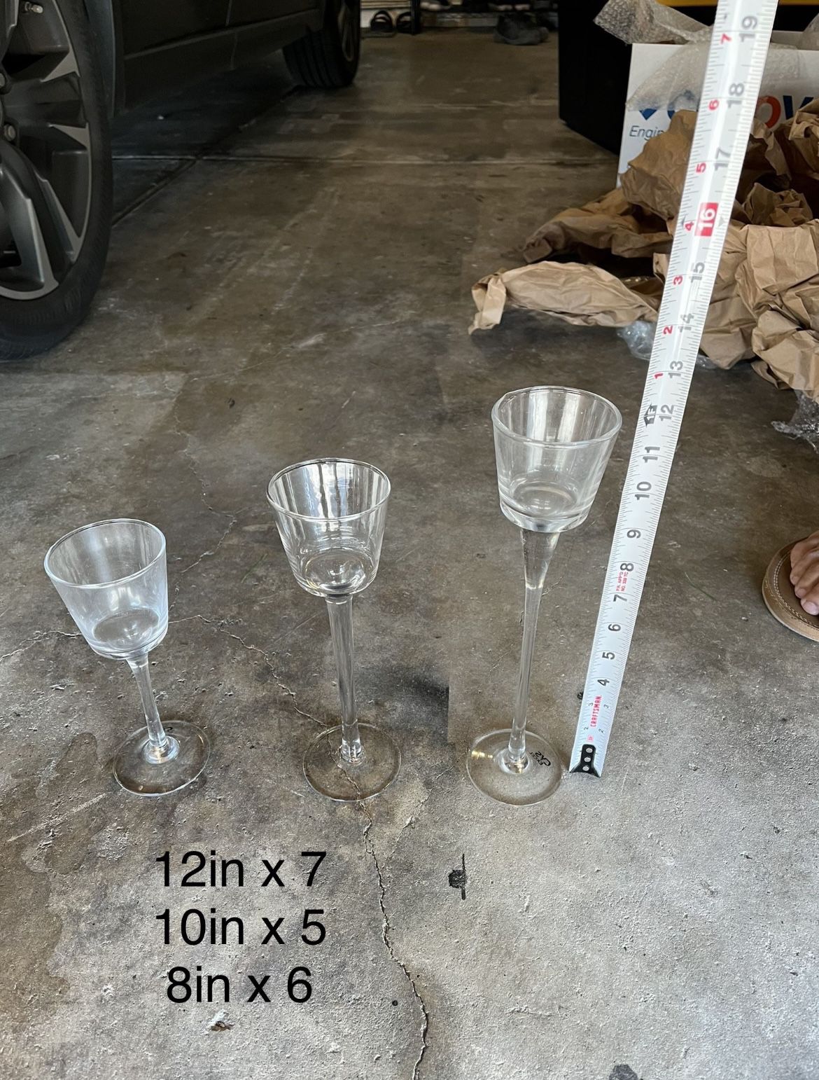 CYS stemmed glass floating candle vase: Wedding Decor