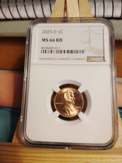 2025-D MS66 RD 1 Cent