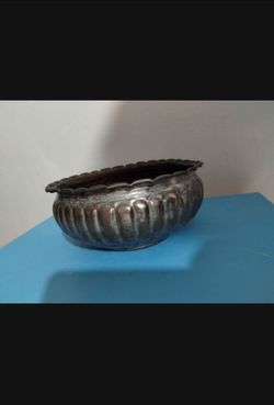 ANTIQUE - MC   OLD SILVER / COPPER COASTER BOWL 6"×4" - B01