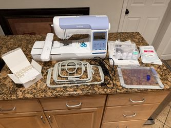 Brother PE900 Embroidery Machine + Hoops, Thread & Extras