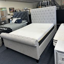 Gray Queen Bed Frame 