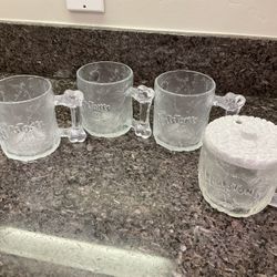 Vintage Flintstone Glass Mugs From McDonald’s 