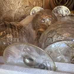 Glass candle holders