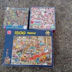 Lot Of 3 Jigsaw Puzzles 
