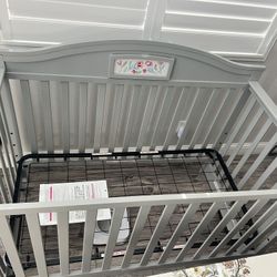 Graco Story 5-in-1 Convertible Baby Crib with Drawer, Pebble Gray