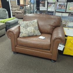 Genuine Leather Chair And A Half Super Comfy