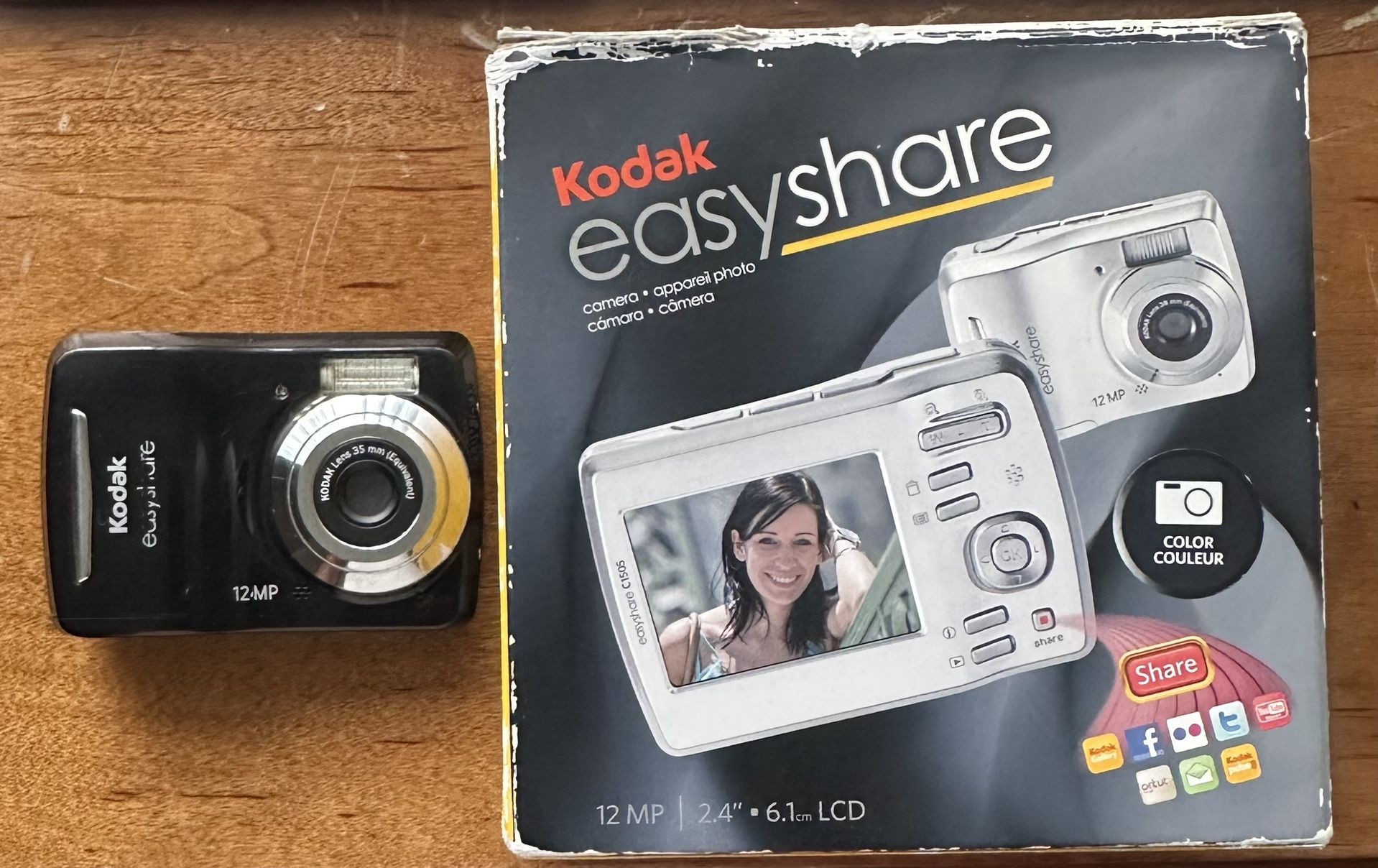 Kodak EasyShare C1505 12.0MP 5x Digital Zoom Camera - Black
