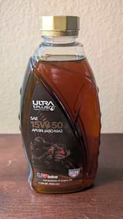 4T 15W-50 Full Synthetic Motorcycle Oil JASO MA2 API SN 6 Quarts