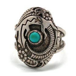 Ladies Turquoise/Silver Ring