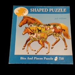 Horse Play by Jack Williams – Bits & Pieces 750‑Piece Shaped Jigsaw Puzzle 20x27