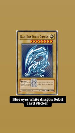 Blue Eyes White Dragon Debit Card Sticker