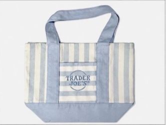 NEW Trader Joe’s Mini STRIPED BLUE Tote 💙