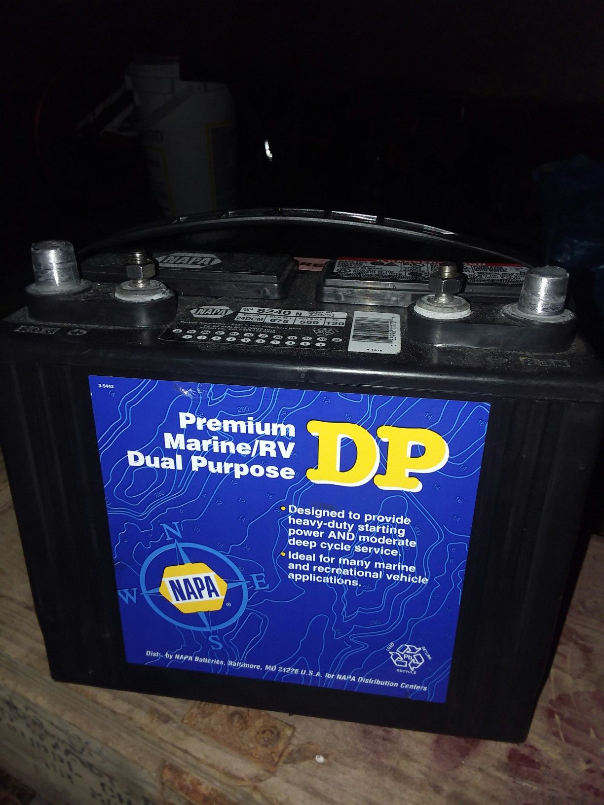 Marine/RV Dual Purpose NAPA battery