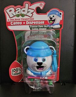 Radz Christmas Berry Candy & Dispenser-Tongue Pops Out Candy Inside RARE (3/4set)
