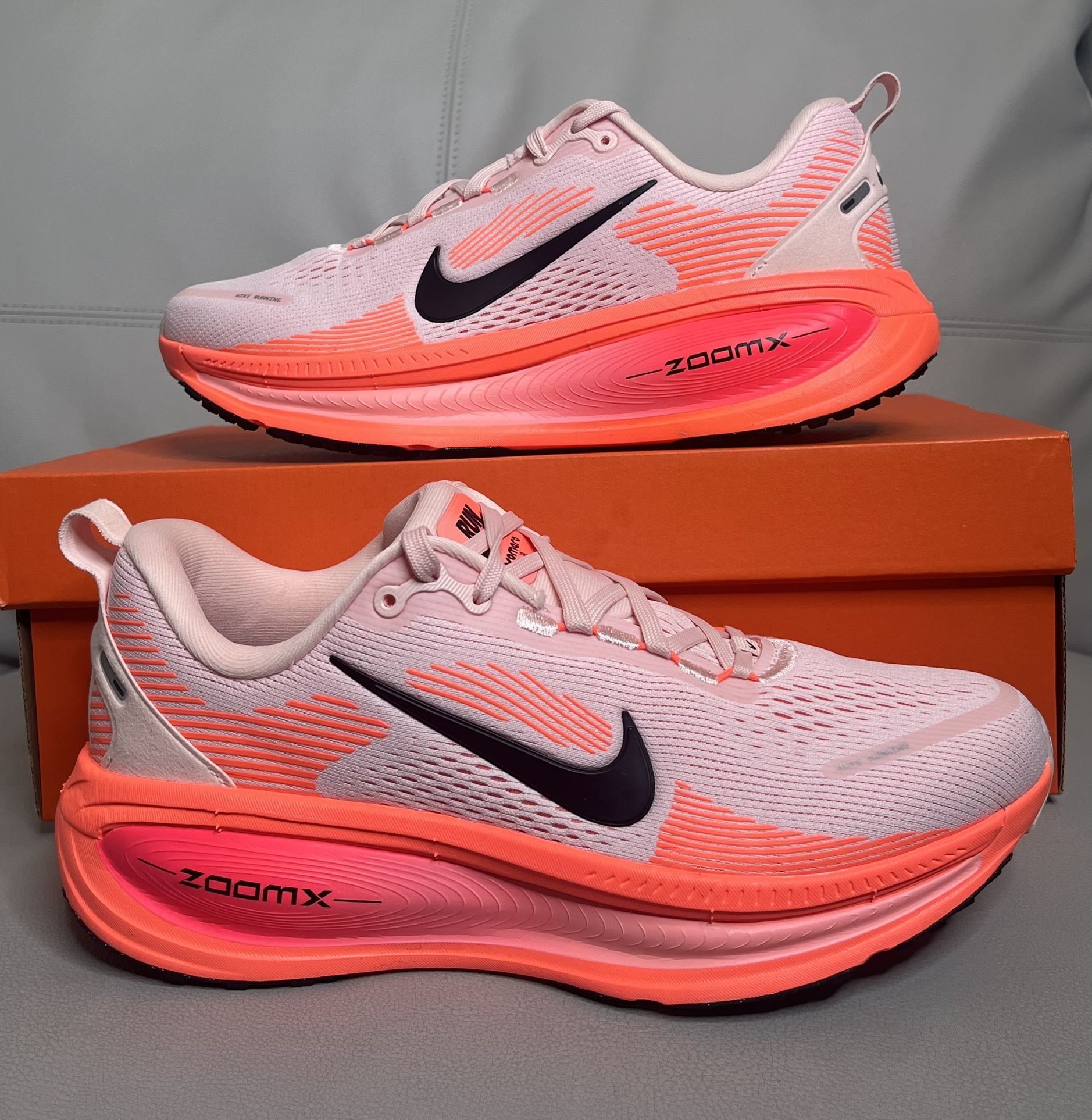 Nike Vomero 18 Pink Atmosphere Black Athletic Running Shoes Women’s Size 8.5