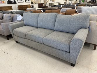 Comfortable Salt & Pepper Fabric Contemporary Sofa