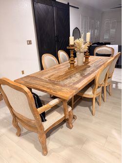 RH Style table and chairs