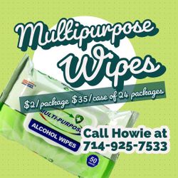 $1.00 Germisept Wipes 75% Alcohol, pack off 50 sheets.