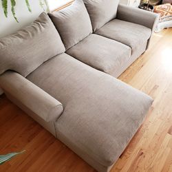 Super deep plush down feather memory foam gray L shape sectional sofa couch with chaise!!!