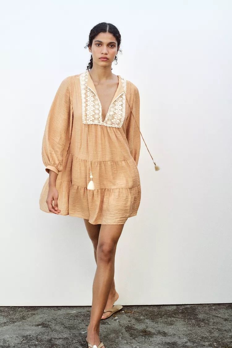 Zara Embroidered Bohemian Style Dress