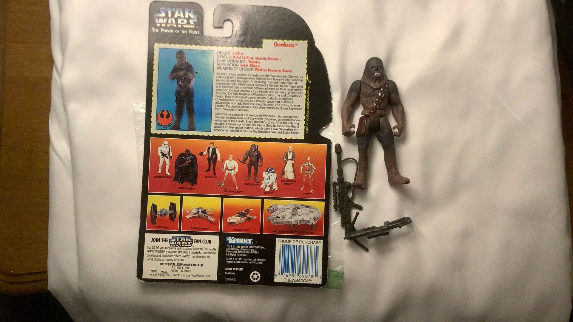 Vintage Star Wars The Power Of The Force Chewbacca 1995 Action Figure
