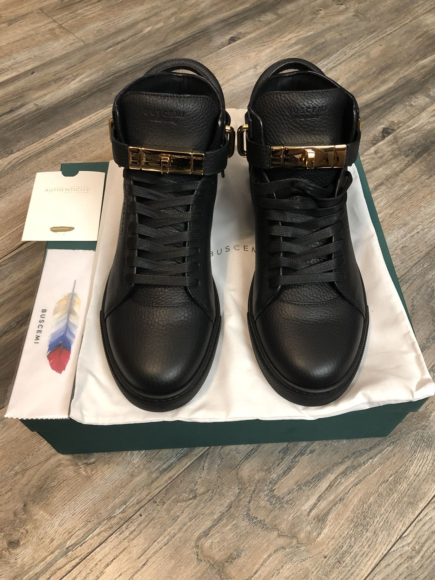 Buscemi 100mm Alce Leather Mens Shoe