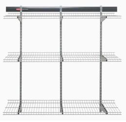 3 tier Rubbermaid Heavy-duty wall-mounted garage shelving/storage system