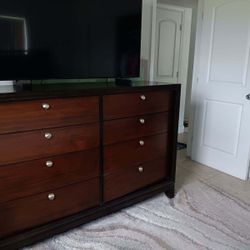 Klaussner King Bed Frame And Matching Dresser
