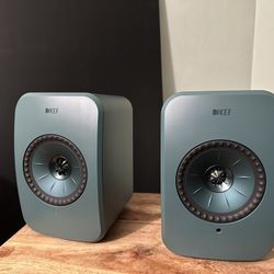KEF LSX II LT Wireless HiFi Speakers Pair - Sage Green