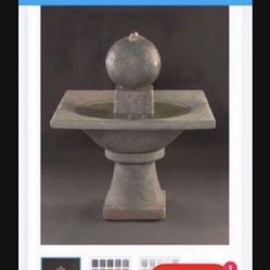 Beautiful Cast Stone Sphere Fountain Paid Close To $2,000