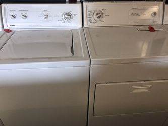 Used kenmore heavy duty washer and dryer set. 1 year warranty