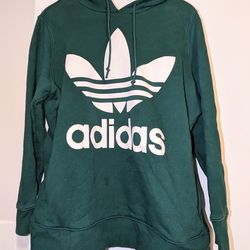Green Adidas Trefoil Hoodie/Sweatshirt With Kangaroo Pocket- Adult Sz XL- GUC!