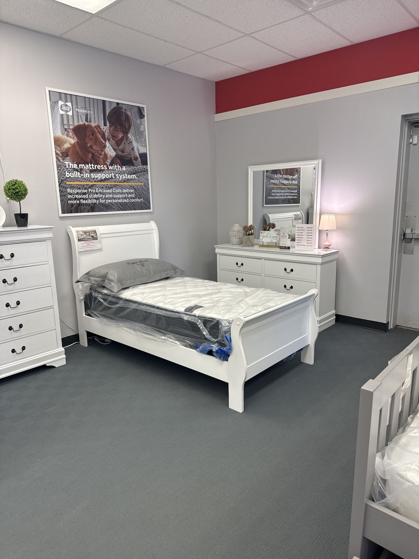 Sleigh Bed Sale - Four Colors Available 