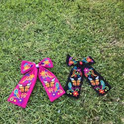 Moños Méxicanos, Bordados Niñas Y Adultos.. 2 Por $22 Dlls