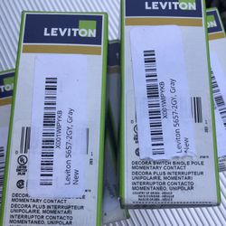 Decora 15 Amp Single-Pole AC Quiet Switch, Grey (10)