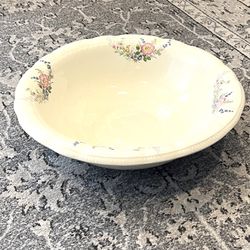 Antique Floral Porcelain Wash Basin -  Serving Bowl / Fruit Bowl