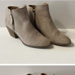 Frye Taupe Suede Ankle Boots 