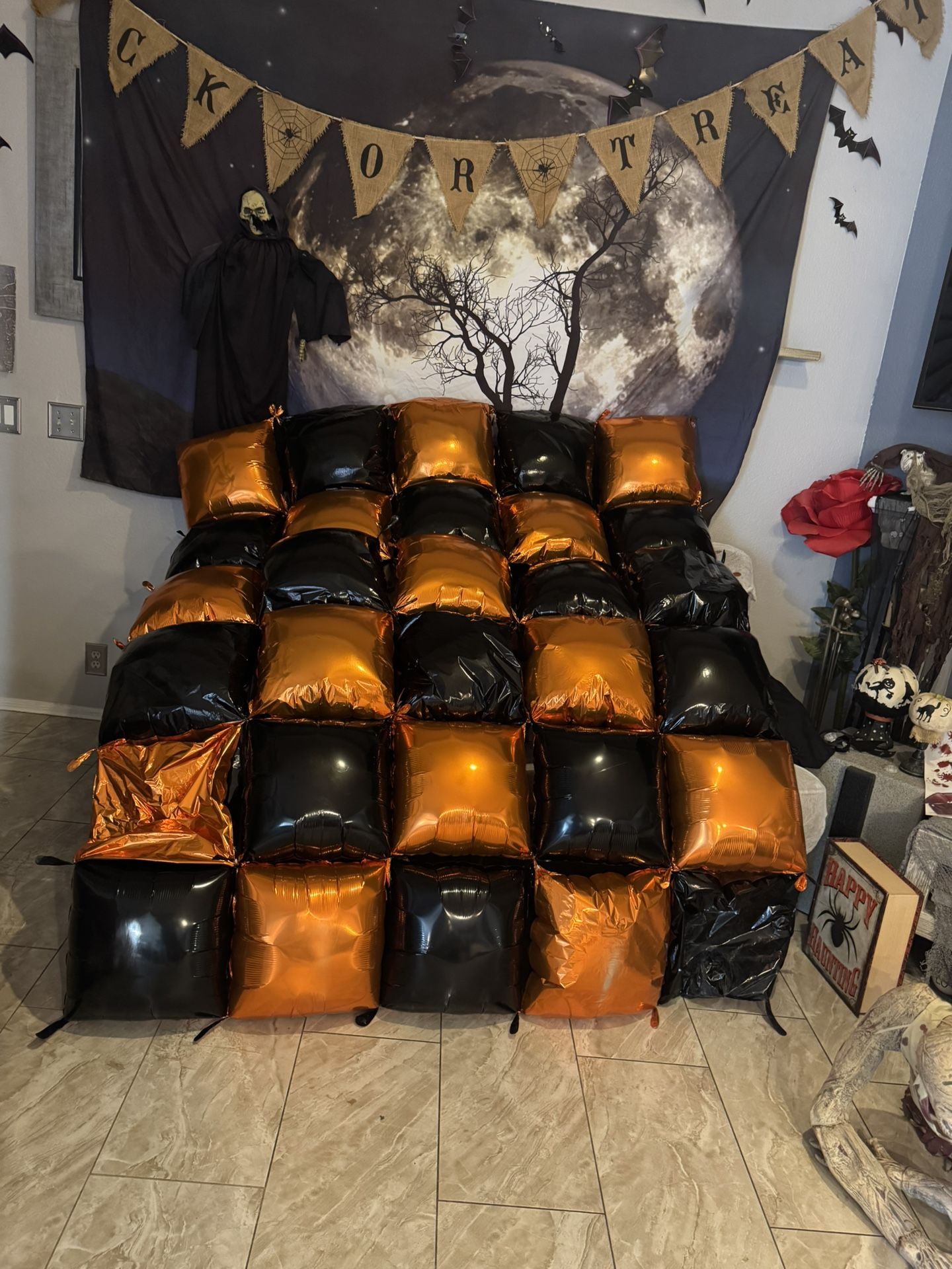 Halloween Background Black And Orange  6x5feet 