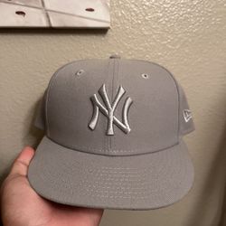 Gray Yankees Hat