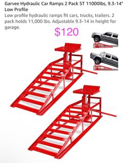 Garvee Hydraulic Car Ramps 2 Pack Low Profile