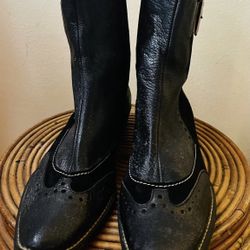 Anthropologie Black Leather Boots