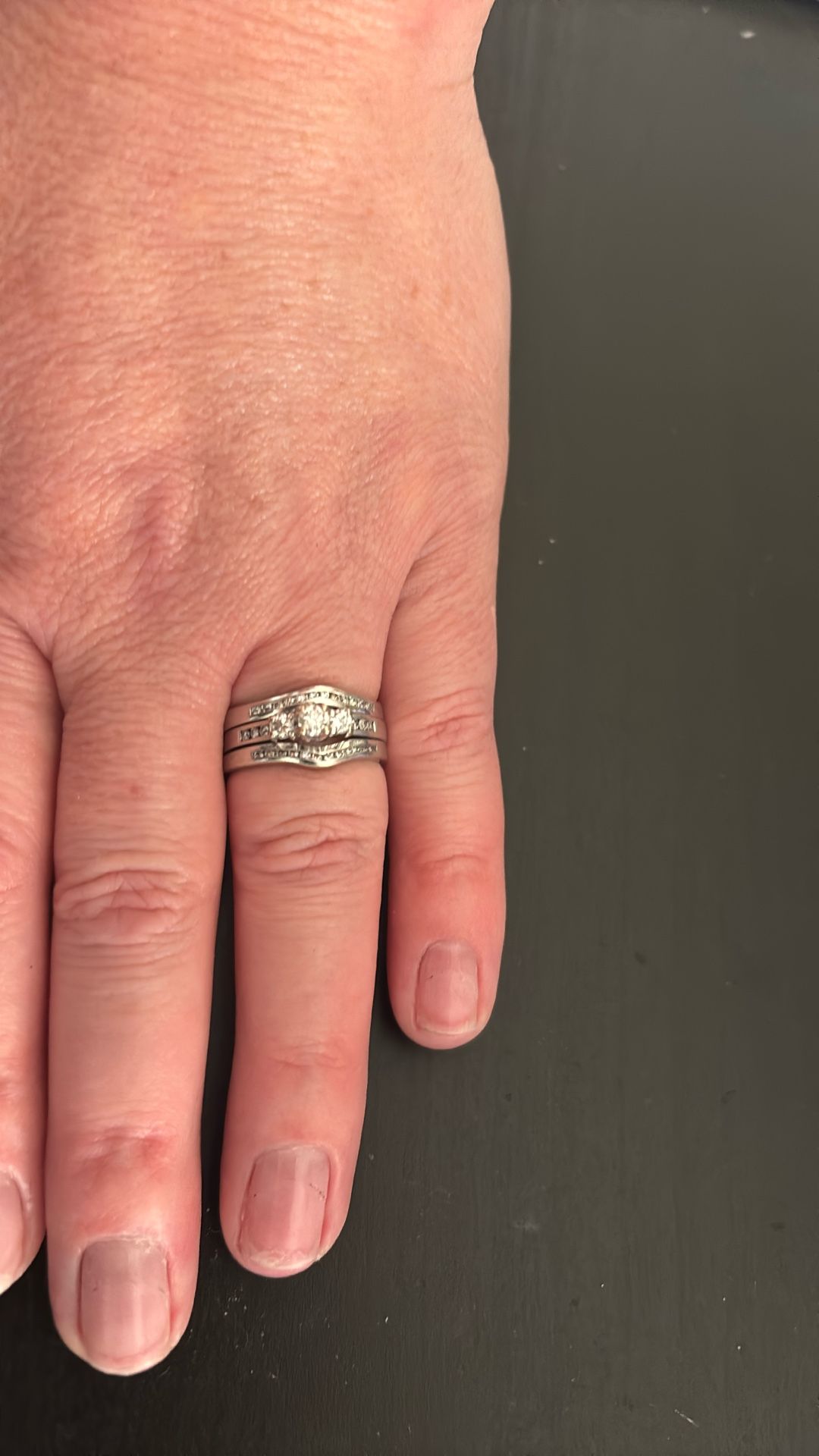 Wedding Band And Engagement Ring 