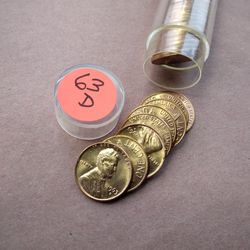 1963 D BU LINCOLN CENT ROLL