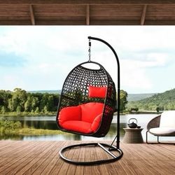 Brand New Red Egg Chair Hanging Nest Outdoor Accent Chair Patio  Indoor 
