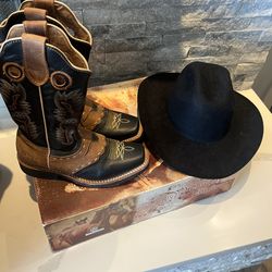Boots and hat