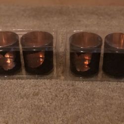 New Boston International Fall/Thanksgiving Metallic Leaf Votive Candle Holders Set Of 4